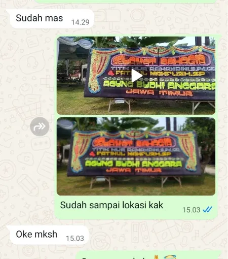 Pengiriman Papan Bunga Wonotulus Purworejo
